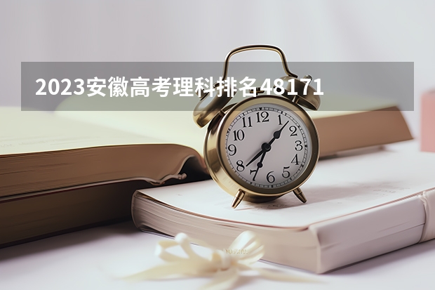 2023安徽高考理科排名48171的考生报什么大学 历年录取分数线